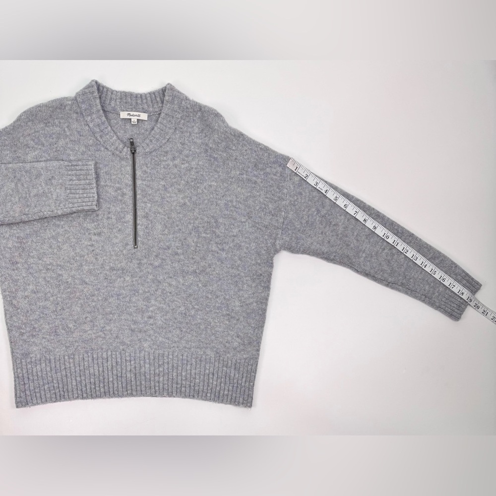 Madewell Light Gray Crew Neck Sweater Size Large - Picture 6 of 9